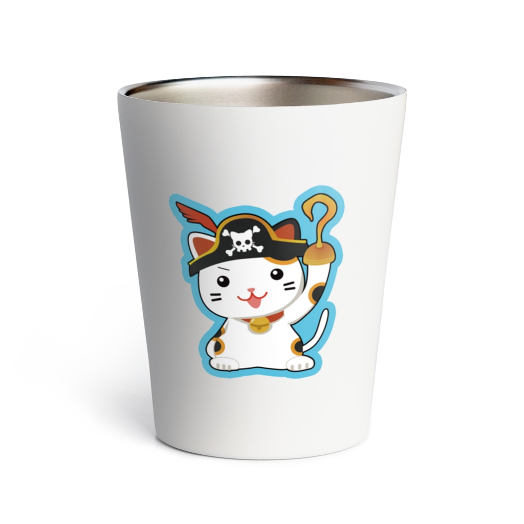 はぴニャン海賊 幸運の招き猫はぴニャン 宝くじネット公式 グッズ Takarakujinet のサーモタンブラー通販 Suzuri スズリ