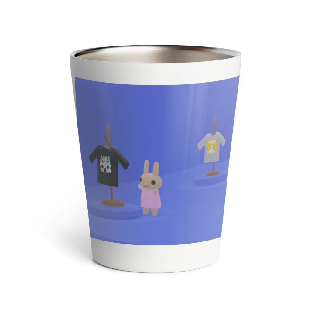 grk0 🌟ウサギのチャとシロ〜時々カッパのTシャツショップ Thermo Tumbler