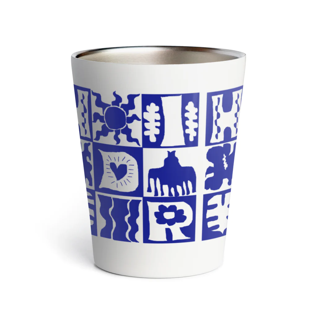 HDIR gathering love のDrawing SUMMER / BLUE Thermo Tumbler