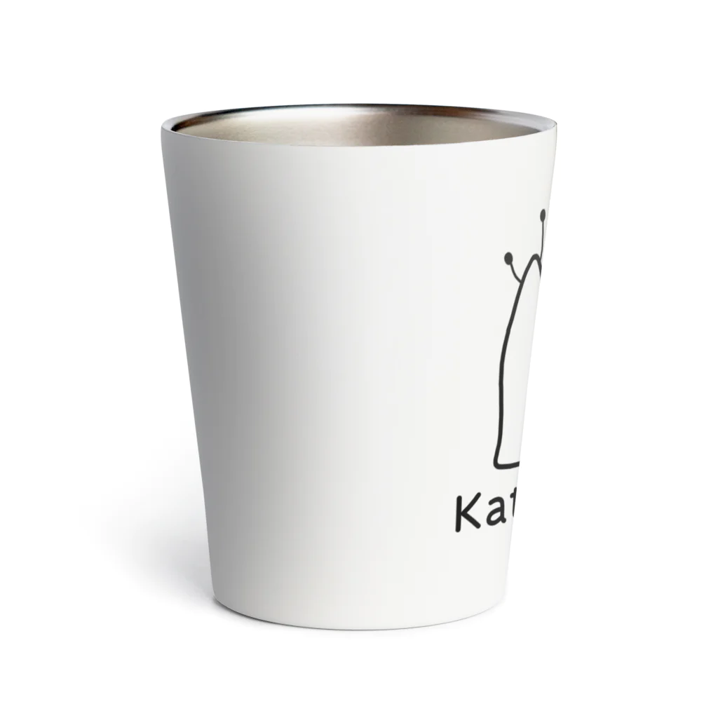 MrKShirtsのKatatsumuri (カタツムリ) 黒デザイン Thermo Tumbler