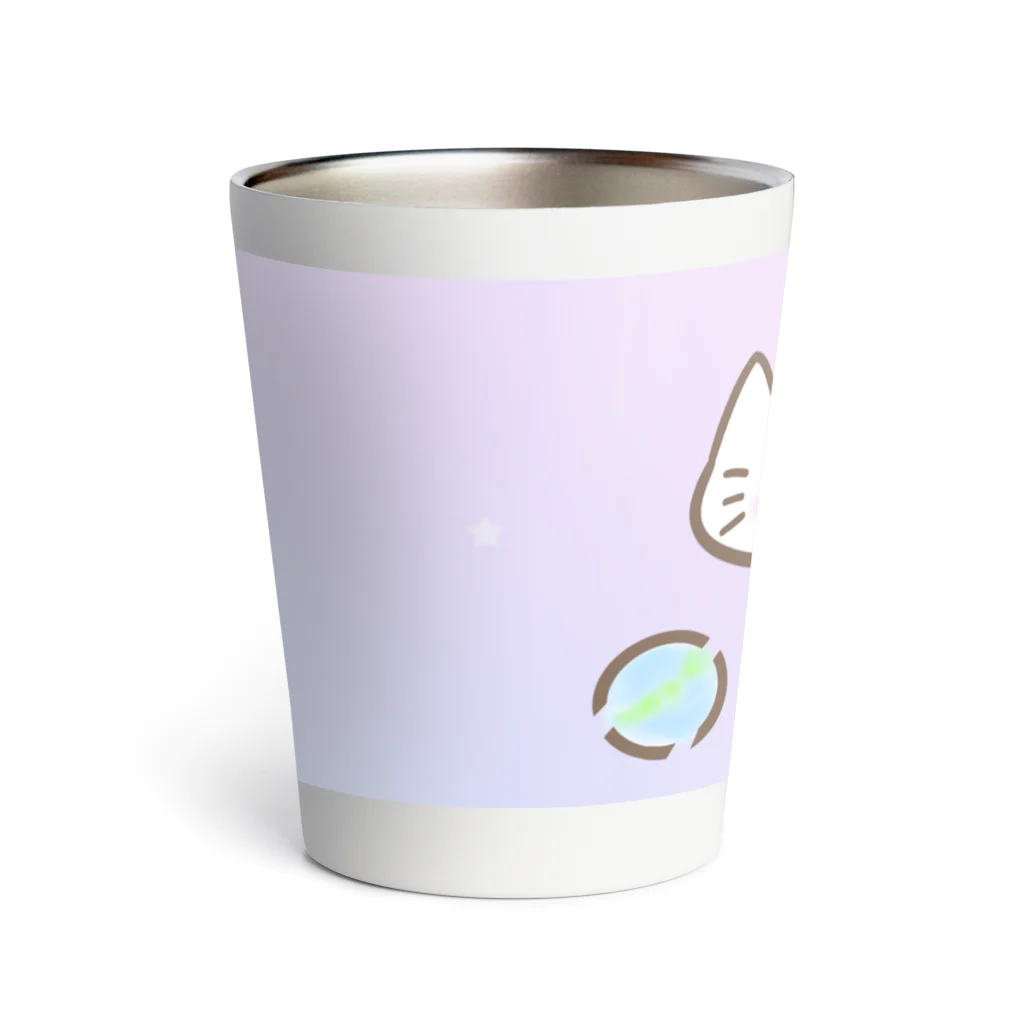 ゆにねこ惑星の🦄ゆにねこ🦄水色(髪色) Thermo Tumbler