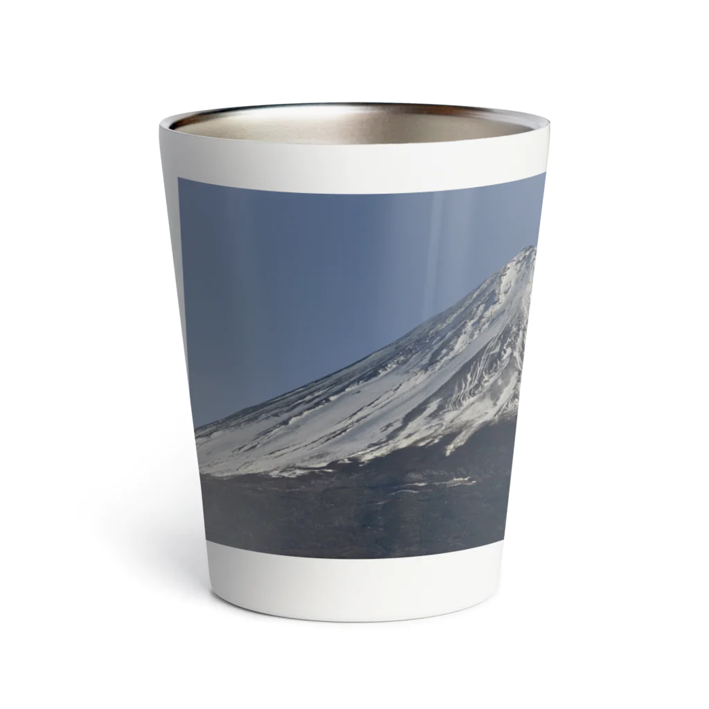 下田村の冠雪した富士山 Thermo Tumbler