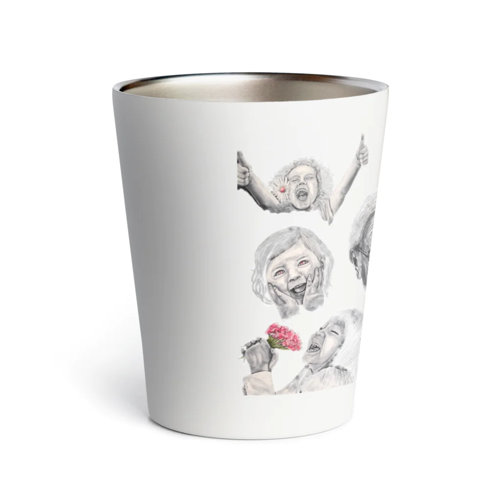 Owl's Dream　アウルズドリームのlove, peace and happiness Thermo Tumbler