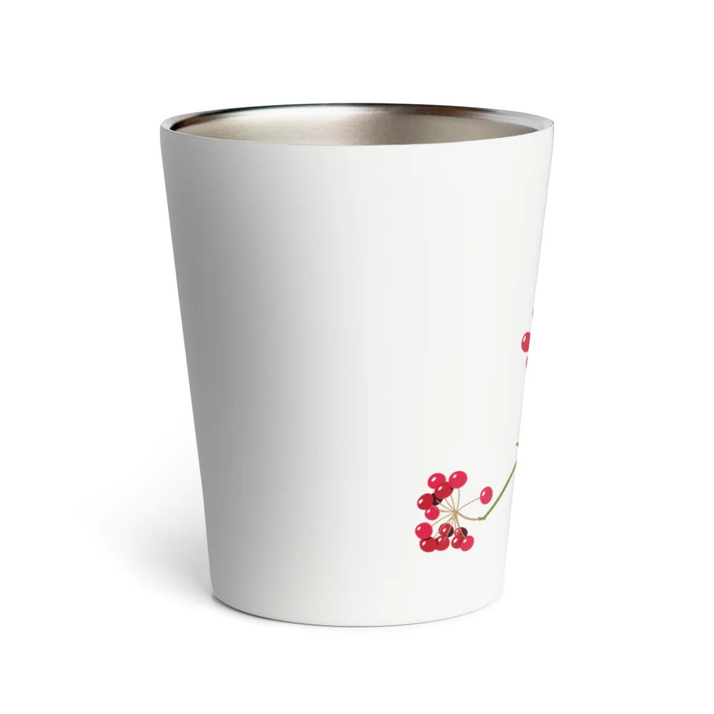 mim64382276のふくら雀とサルトリイバラ Thermo Tumbler