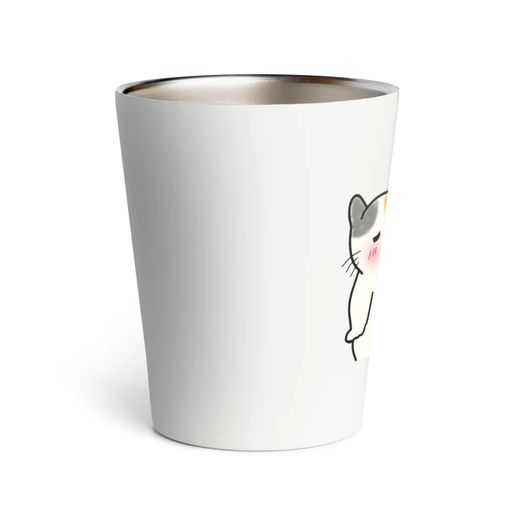 momo-nonoのもちもちほっぺのねこ Thermo Tumbler