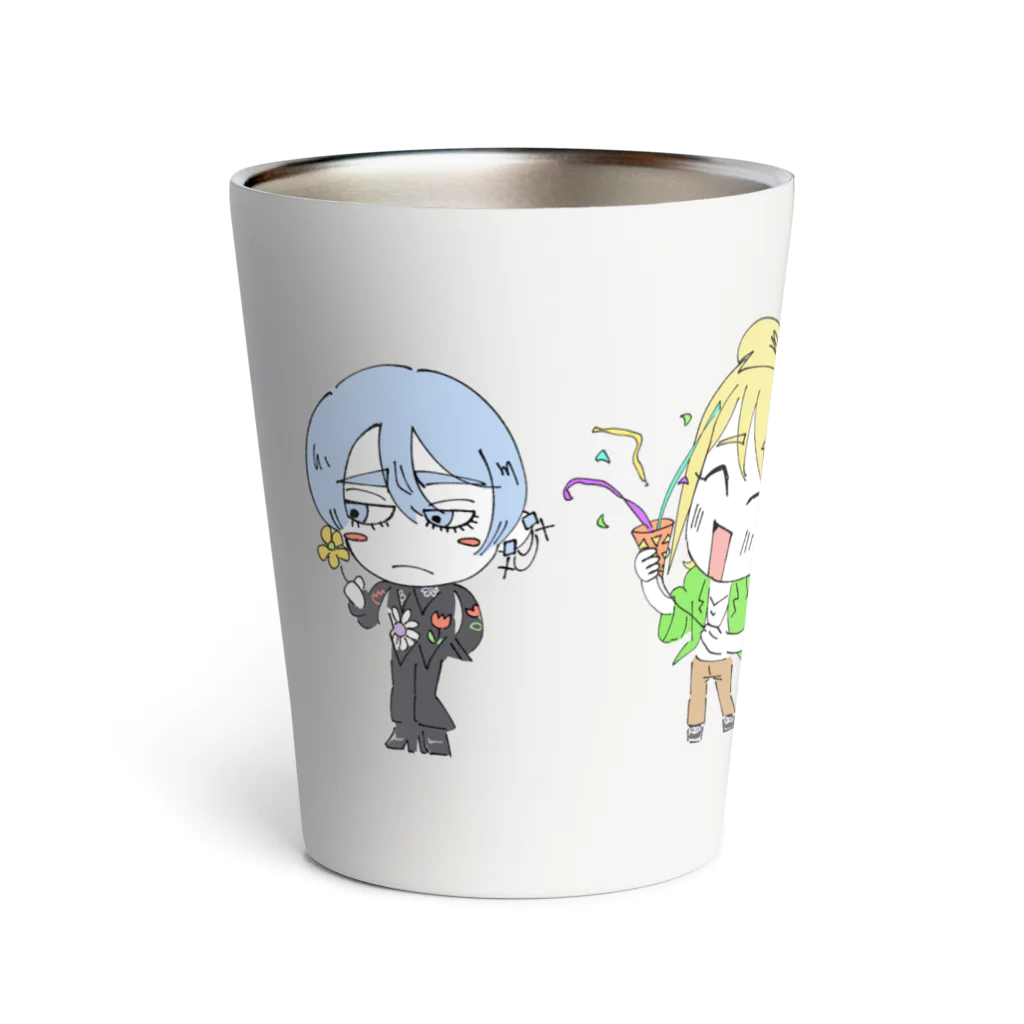 joseff_densanの陰キャラブコメ　SDキャラ集合絵 Thermo Tumbler