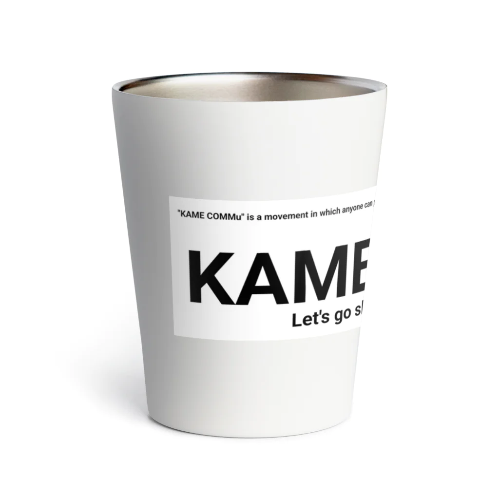 かめこみゅストアのKAME COMMuロゴ Thermo Tumbler