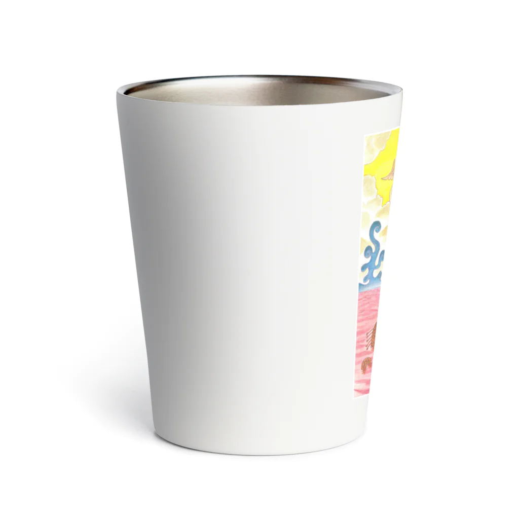 杉山和彦の手描きイラスト　不思議な散歩🌈 Thermo Tumbler