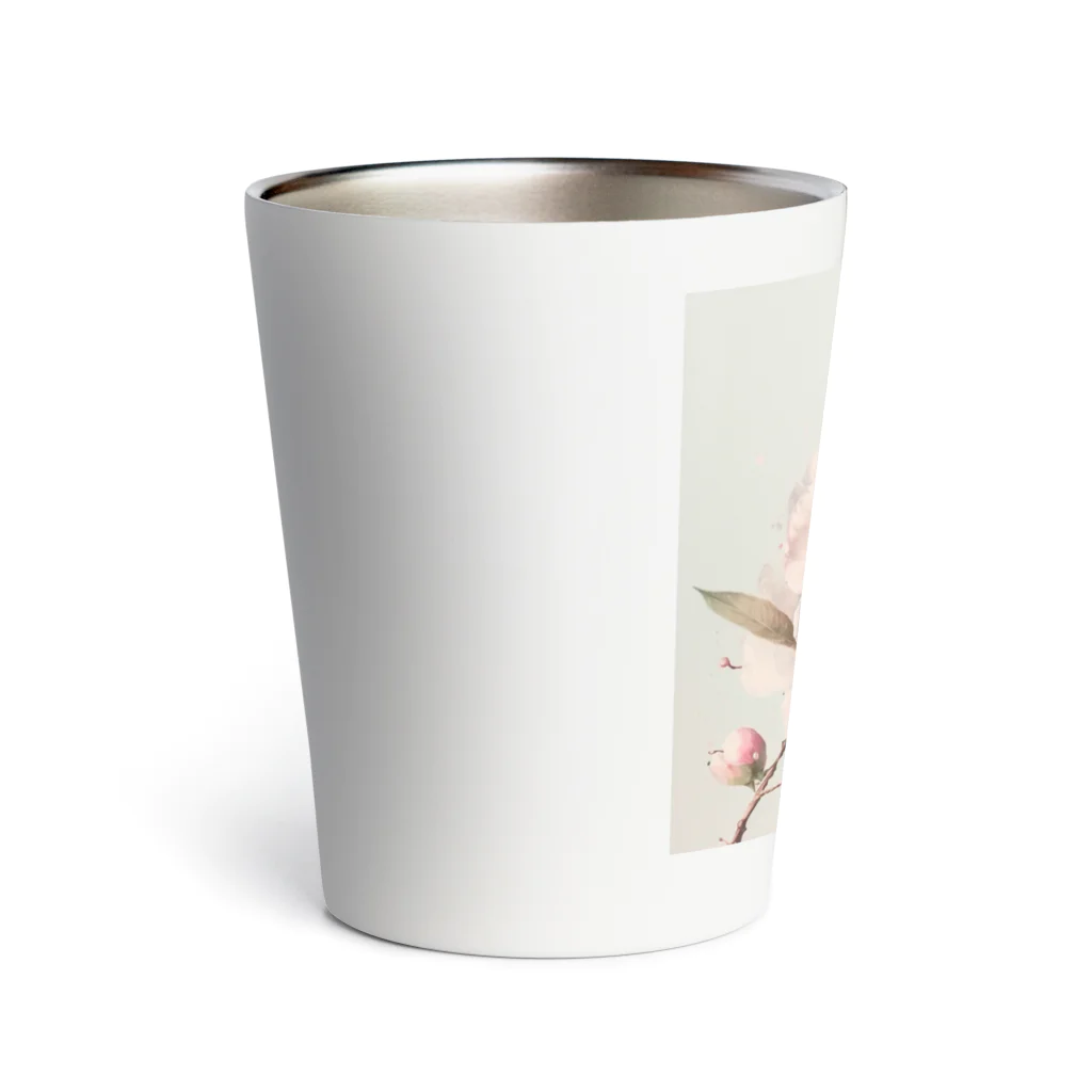 botanicalartAIの春のふんわり桜の花のアート Thermo Tumbler