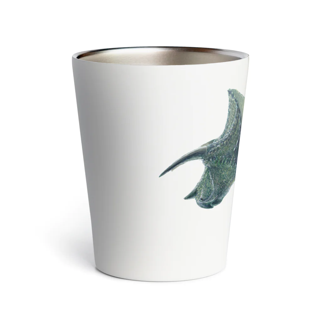 segasworksのTriceratops prorsus(トリケラトプス ・プロルスス)着彩画 Thermo Tumbler