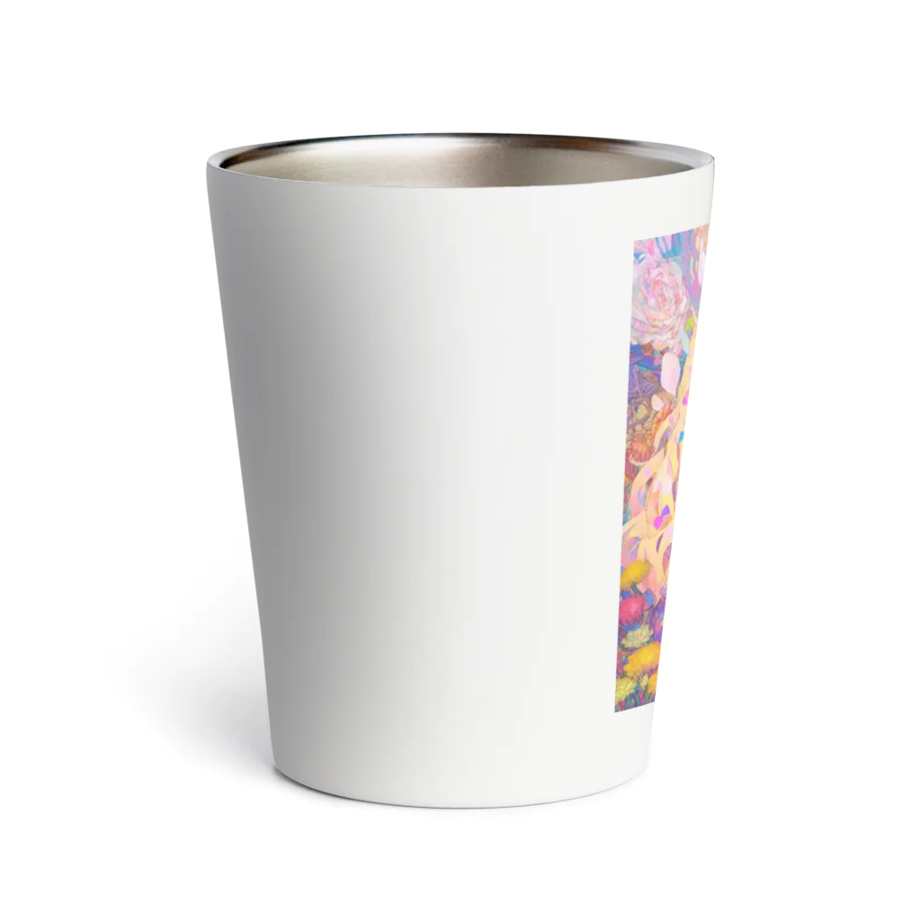 HimizuMenouの花に包まれた制服少女 Thermo Tumbler