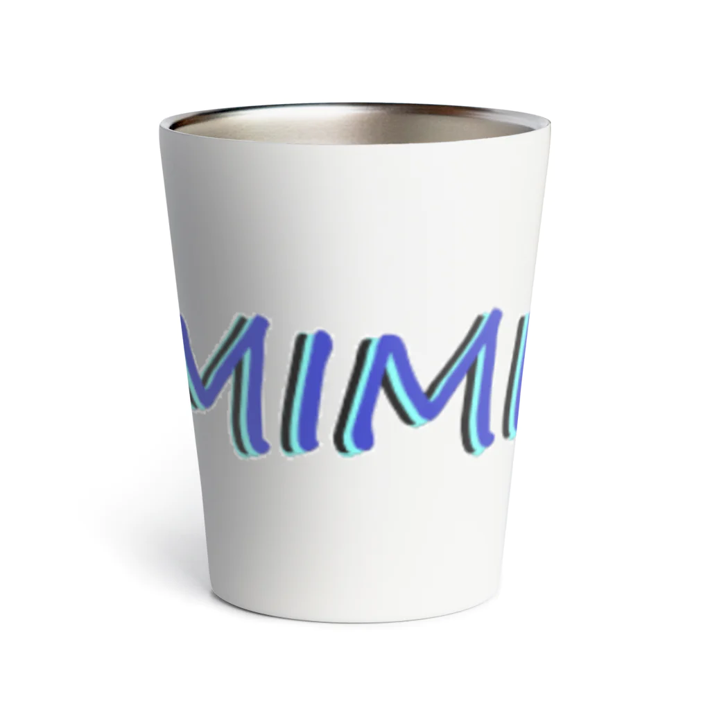  #satisfyingのMIMIQURU ミミキュル　ブルー夏文字 Thermo Tumbler