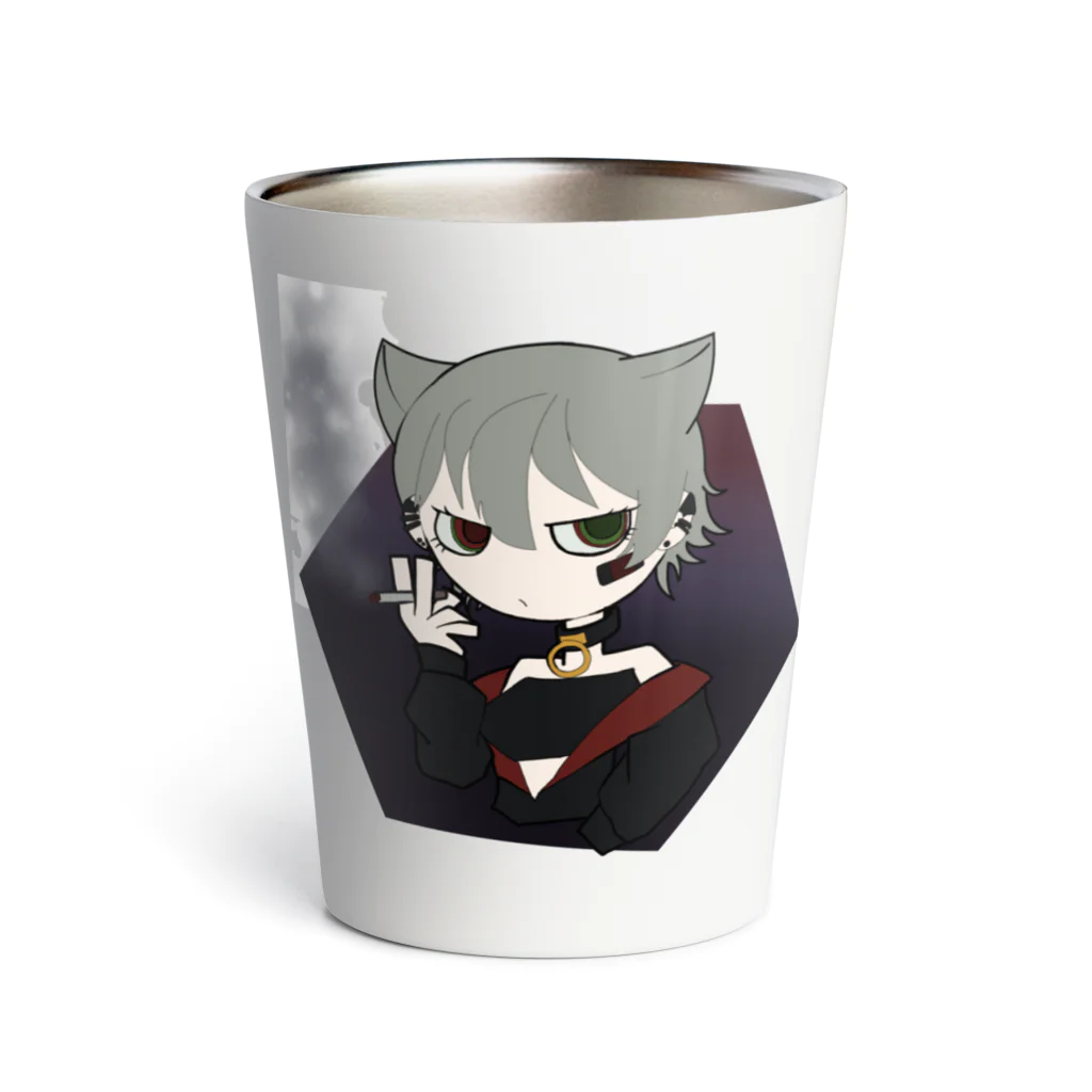 嫁野鎖煉@🤟🤪⛓️個人勢Vtuberのサーモタンブラー　Ver.cartoon Thermo Tumbler