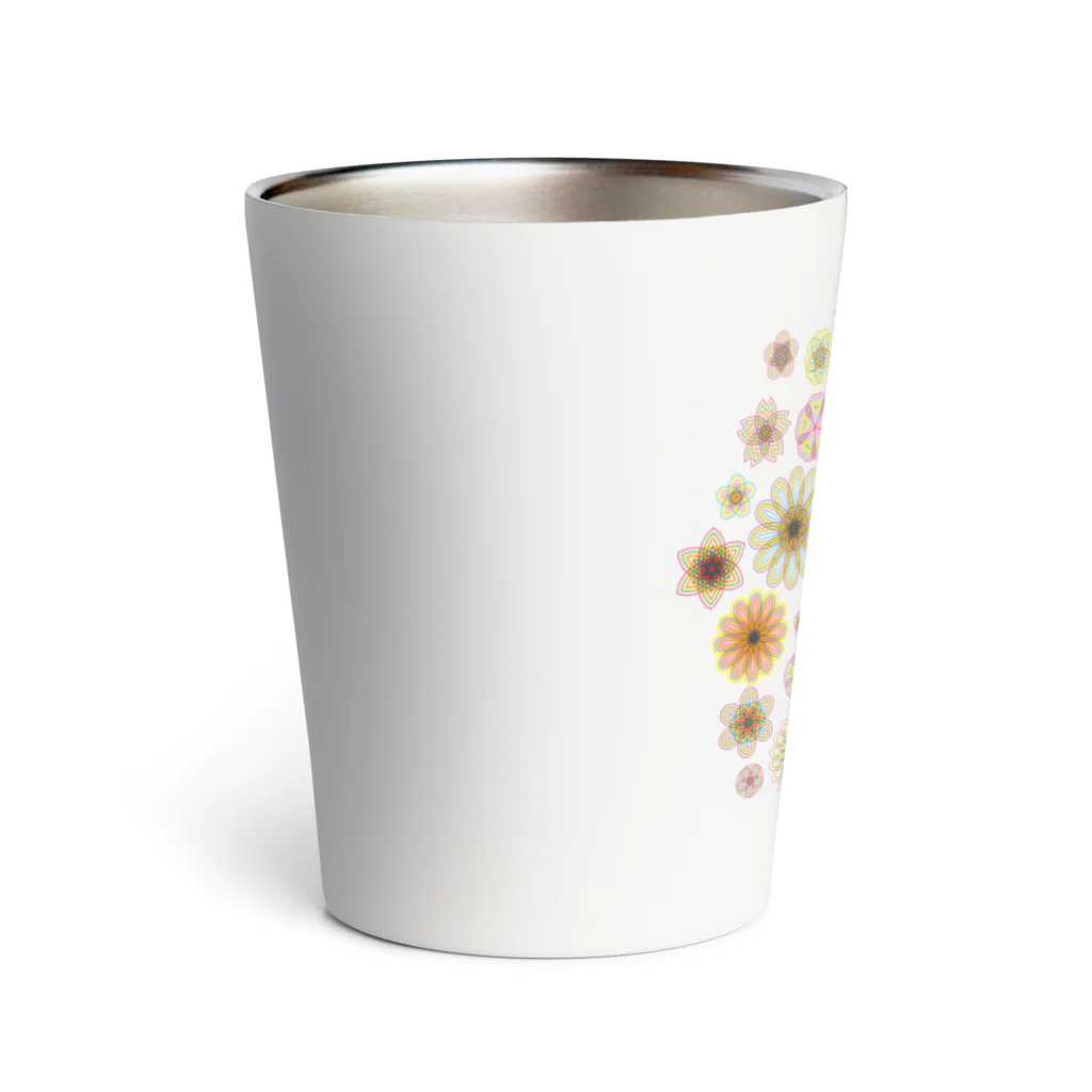 kimchinのやさしい色合いの花柄 Thermo Tumbler