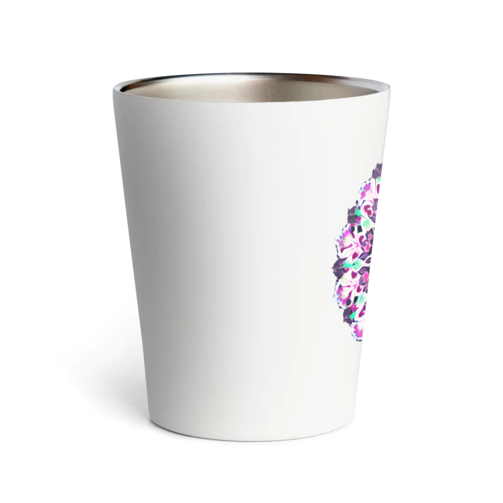 Lala-natural-accessoryのMandala Flower Thermo Tumbler