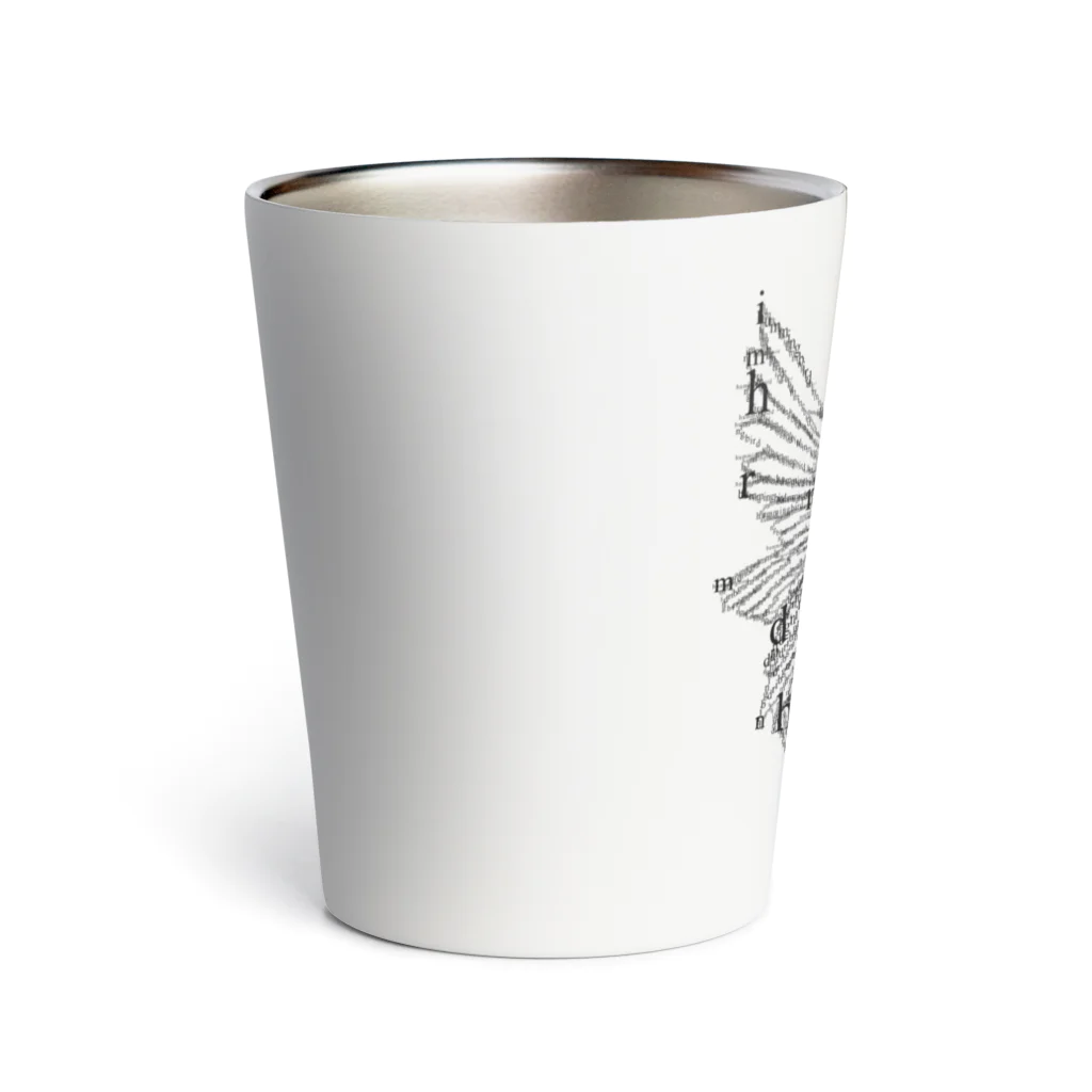 t-shirts-cafeのフォントイラストレーション『hummingbird（ハミングバード・ハチドリ）』 Thermo Tumbler