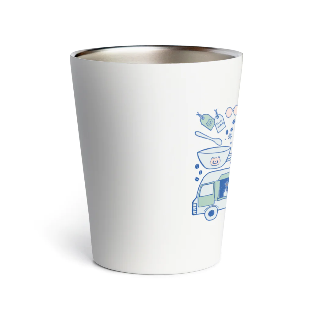 ジーナショップ(たぬき多め)のキッチンカーたぬき Thermo Tumbler