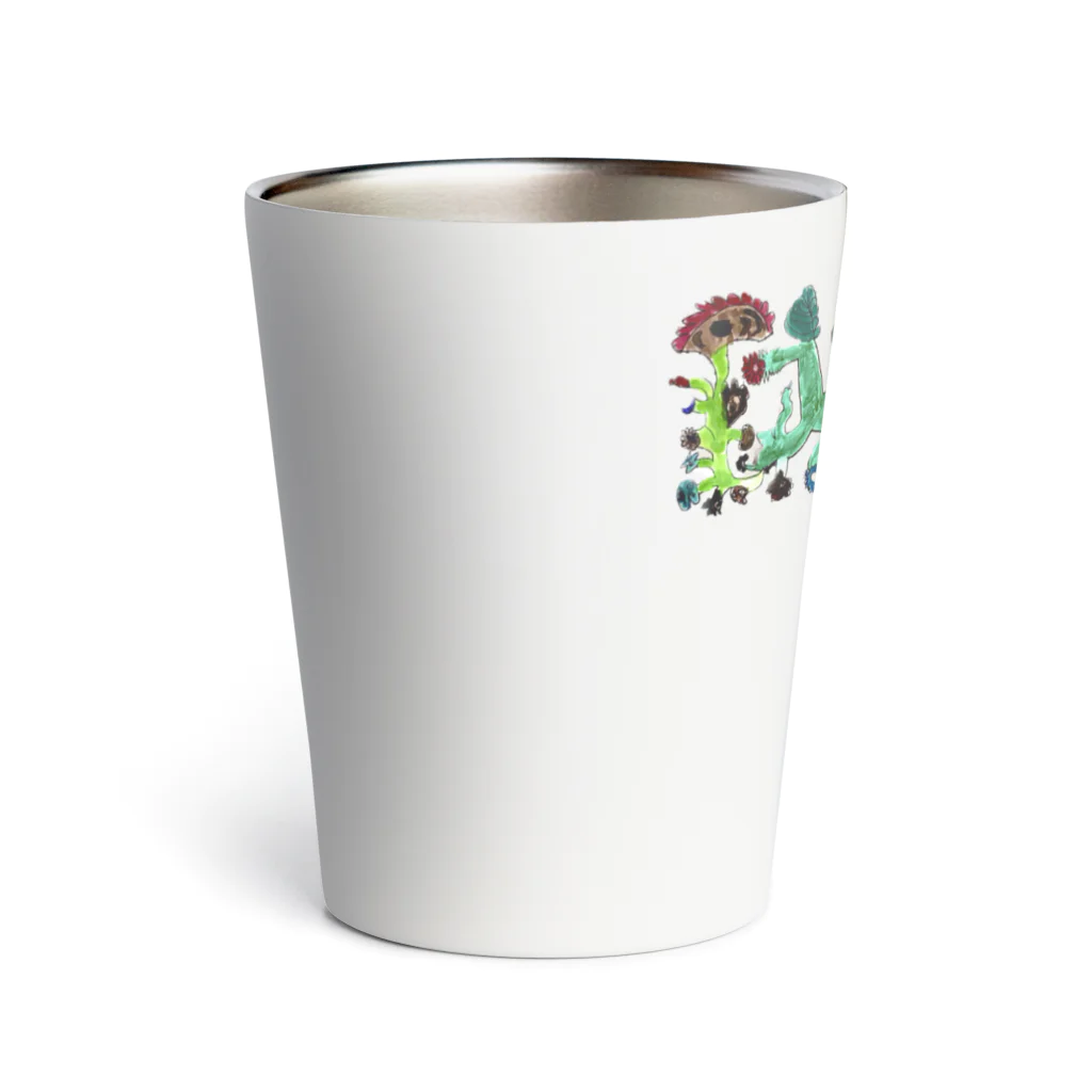 ru_machanのFlowers thinking about mess 002 Thermo Tumbler