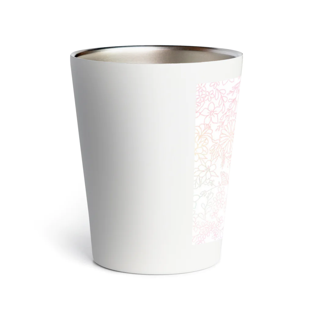 光のフラーレン33のお花 Thermo Tumbler