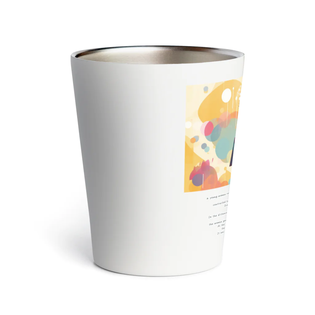 鳥救うSUZURIの『ウチの子になる？』【寄付付き商品】 Thermo Tumbler