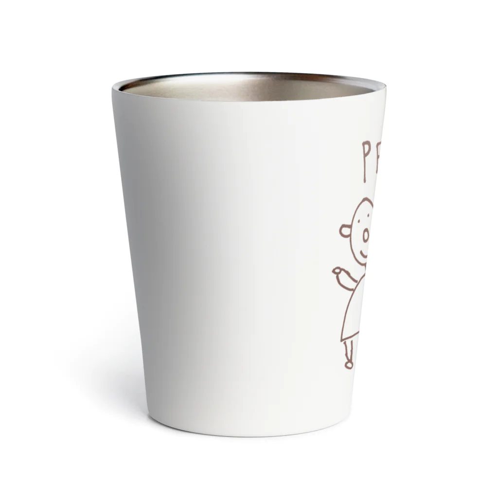 tailor P-cafe by HNPeerのBro.PEACE  brown line Thermo Tumbler