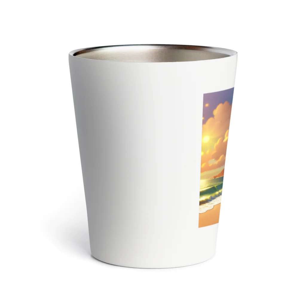 take104の夕方の海辺 Thermo Tumbler