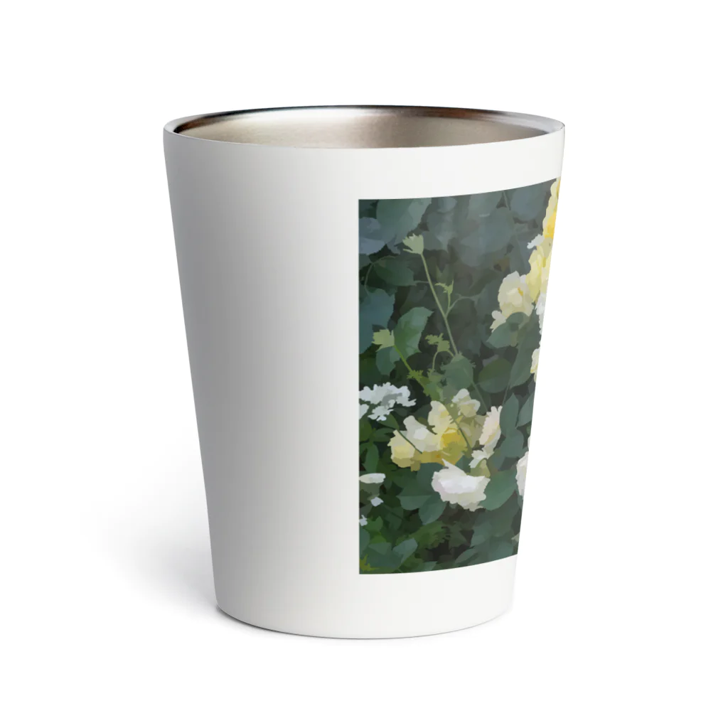 bitpiyoの黄色い薔薇の花 Thermo Tumbler