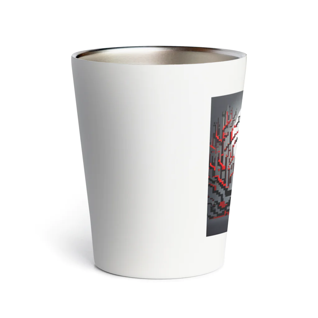 henohenomohejiadのドット絵のホラーなカラス Thermo Tumbler