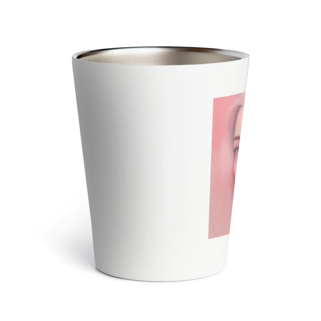 k-famのピンクのチーク美女 Thermo Tumbler