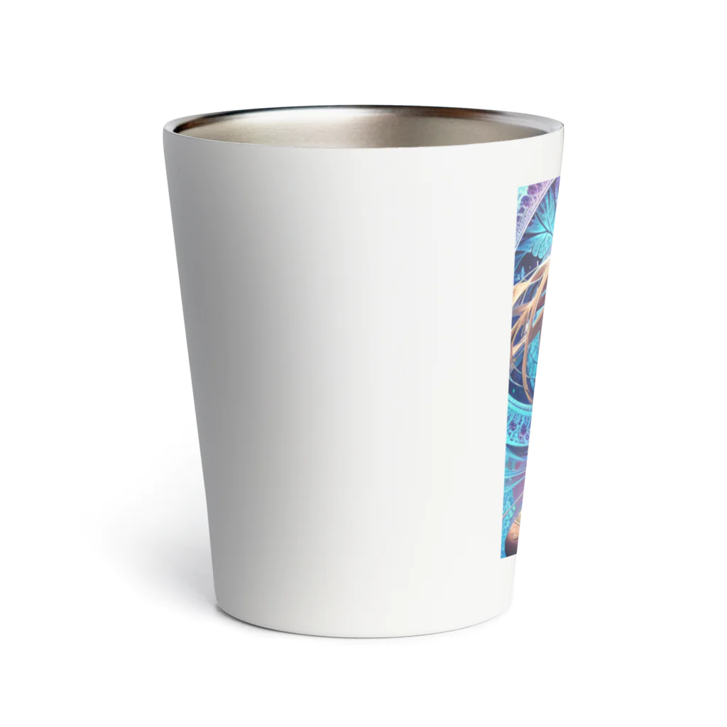 Rapitesu_AI_officialの「花の中の美 - レースの少女」 Thermo Tumbler