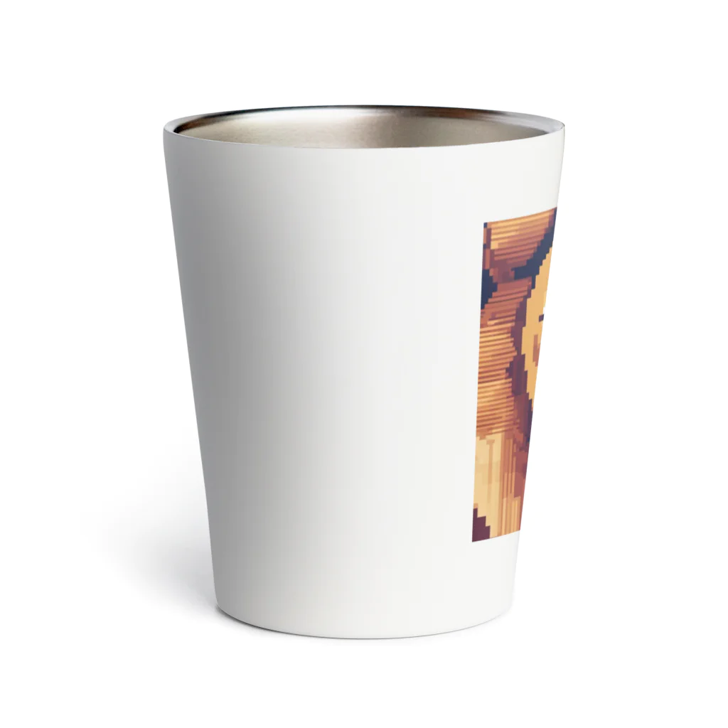 DJシャークのドット絵ライオン Thermo Tumbler