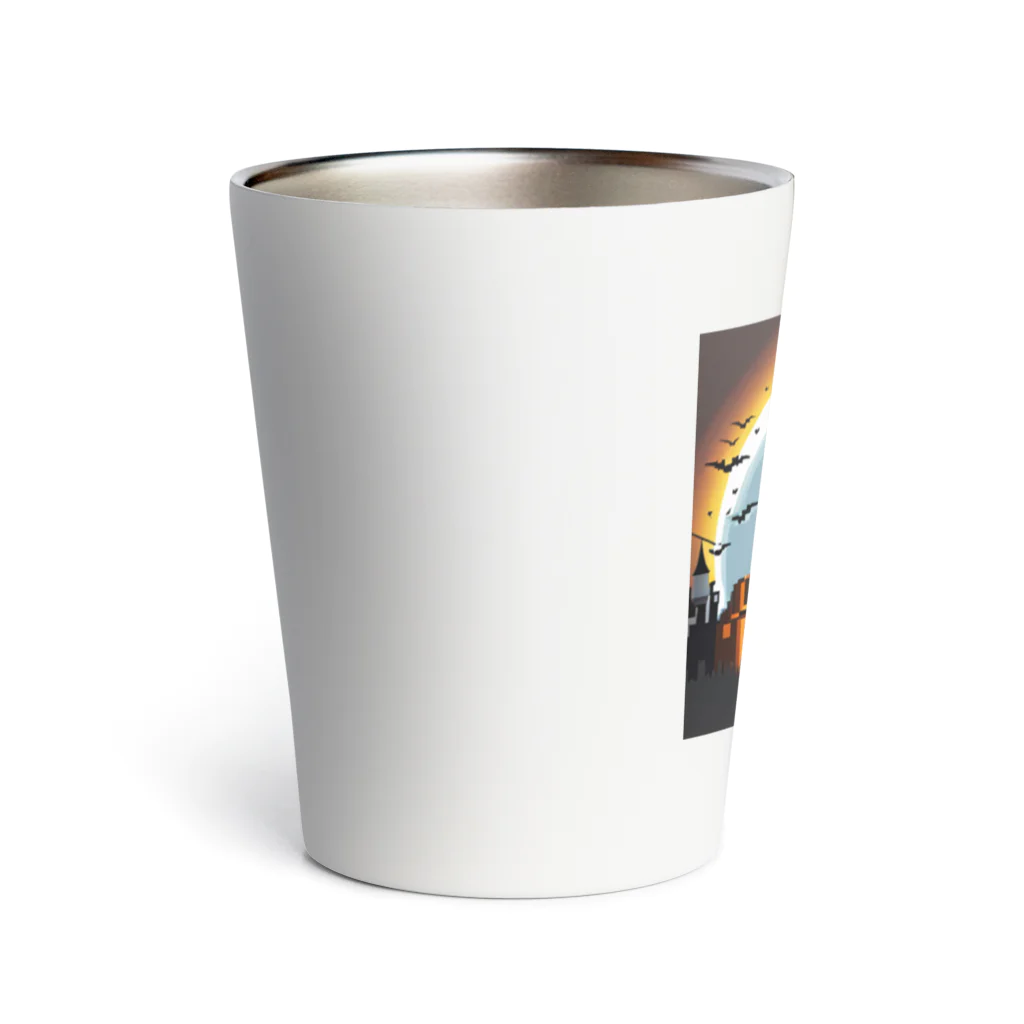 umakoiのドット絵のハロウィン城 Thermo Tumbler