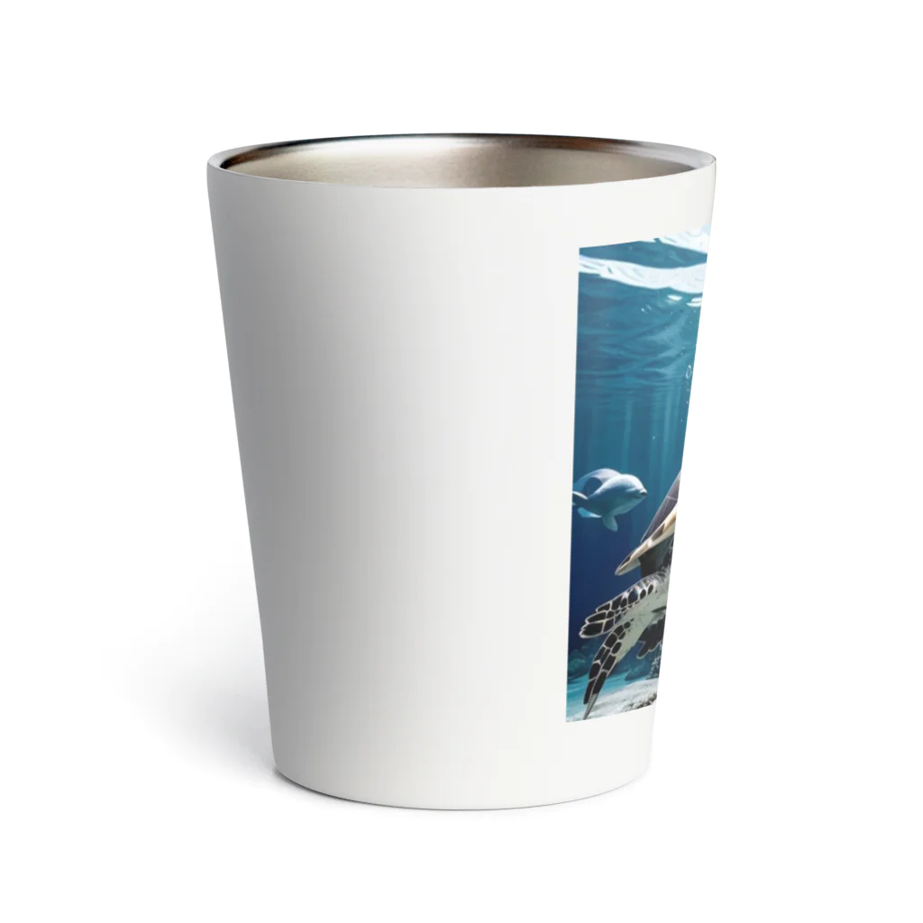 人魚の夢のペンガメ Thermo Tumbler