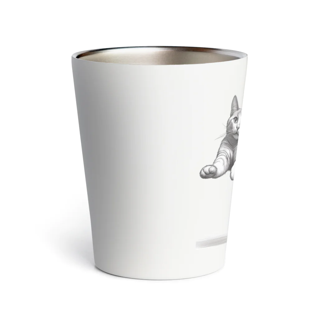 Shop Quonの跳ね猫 Thermo Tumbler