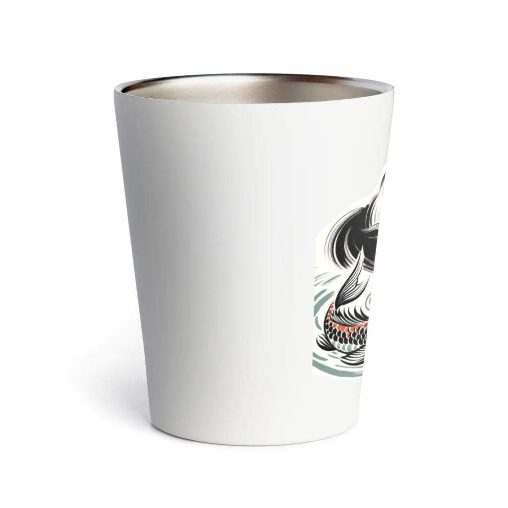 MakotOの猫と鯉（水墨画風） Thermo Tumbler