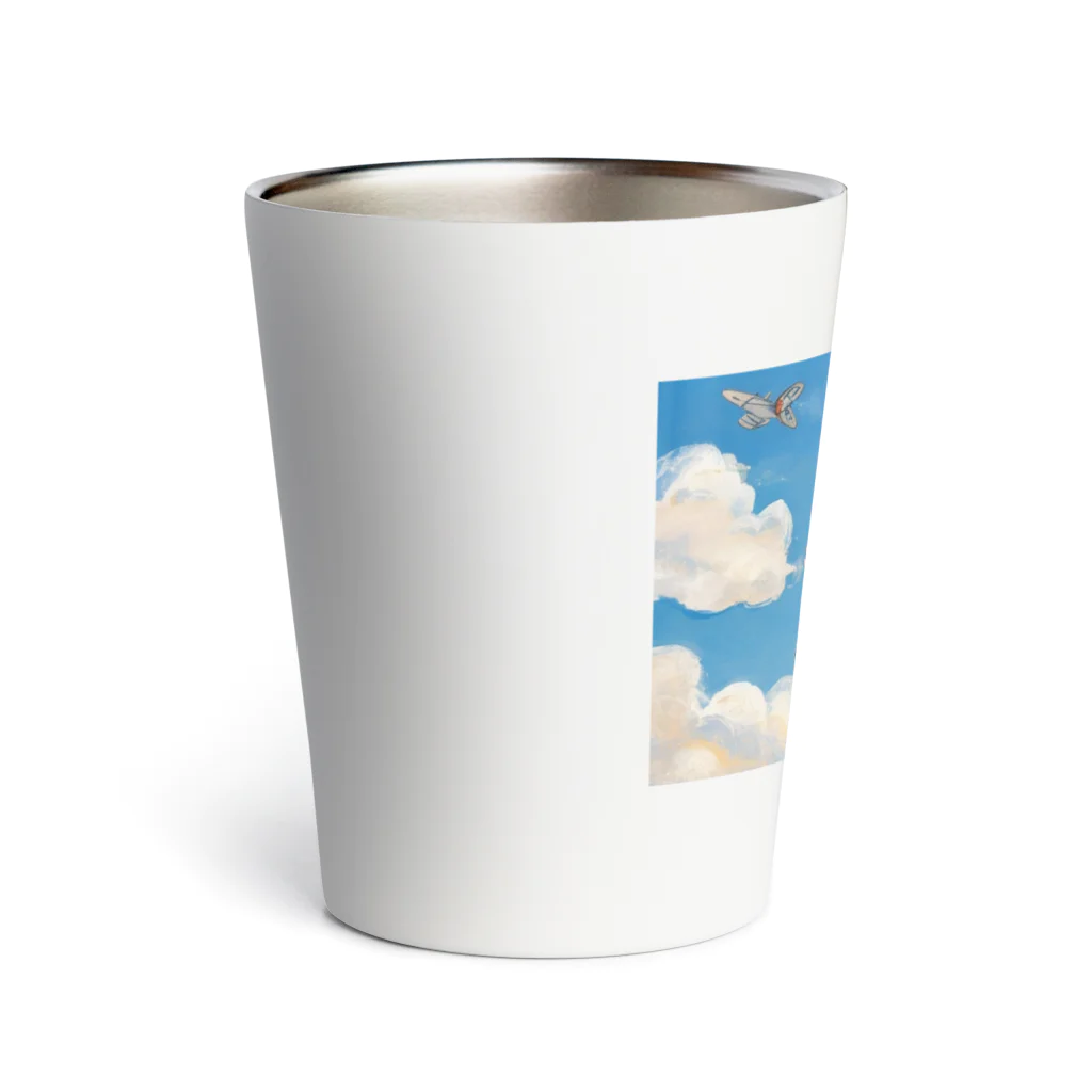 くま屋のSkyward Dreams: Soaring Girl Art Thermo Tumbler