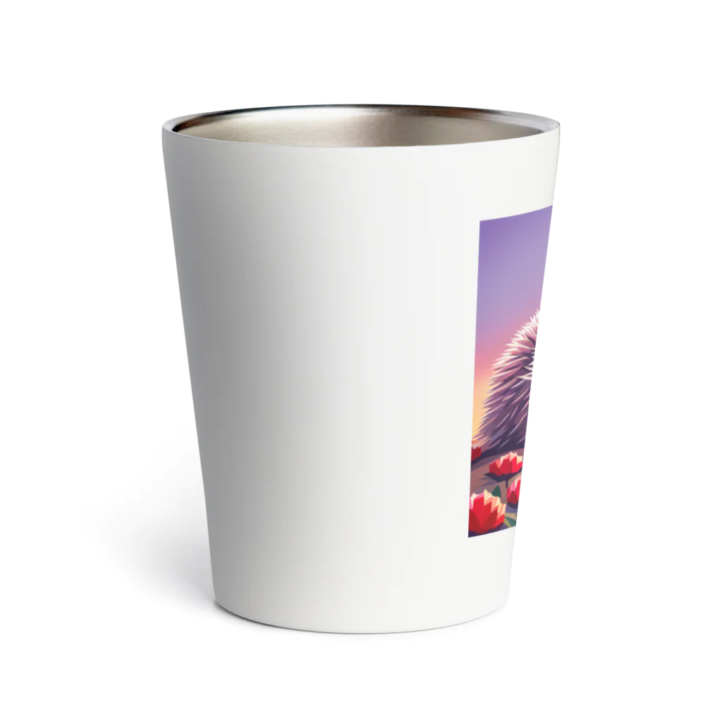 koba777のドット絵ハリネズミ Thermo Tumbler