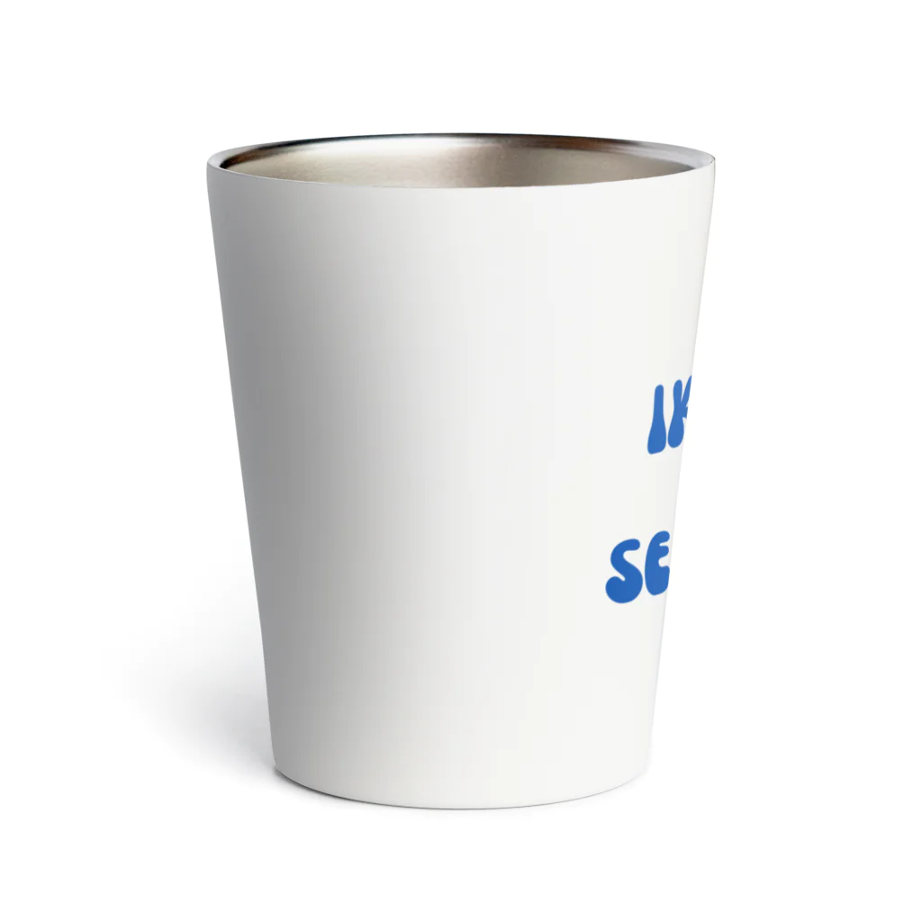 行きたくなる世界遺産！公式グッズのグッズ専用ロゴ（青） Thermo Tumbler