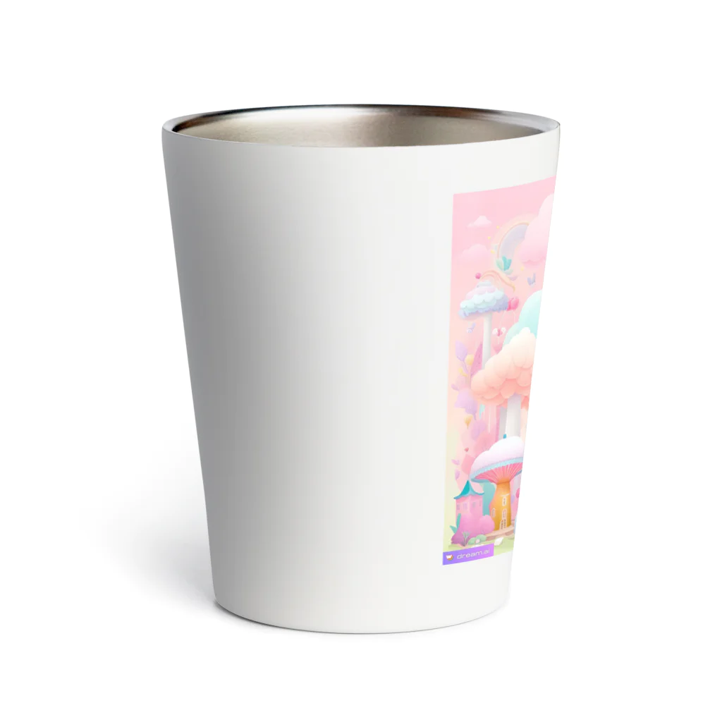 千裕アトリエ（いつもありがとう）のキノコのアート Thermo Tumbler