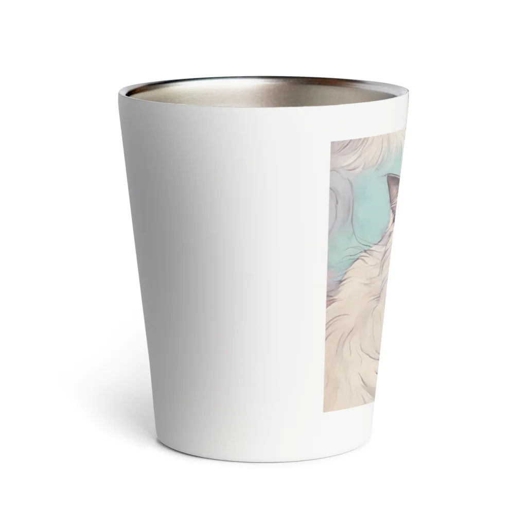 mom✨のふわふわラグドールの絵 Thermo Tumbler