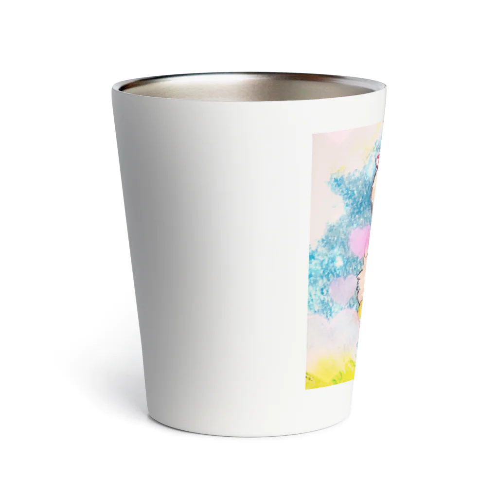 くまイラスト 春くぅの青空だんご Thermo Tumbler