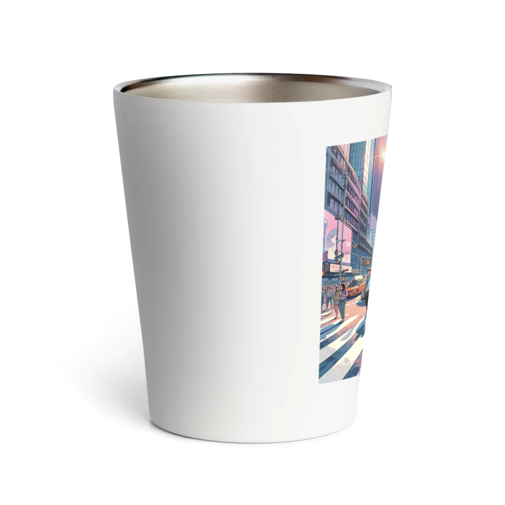 Artful Whiskersの一人旅の少女 Thermo Tumbler