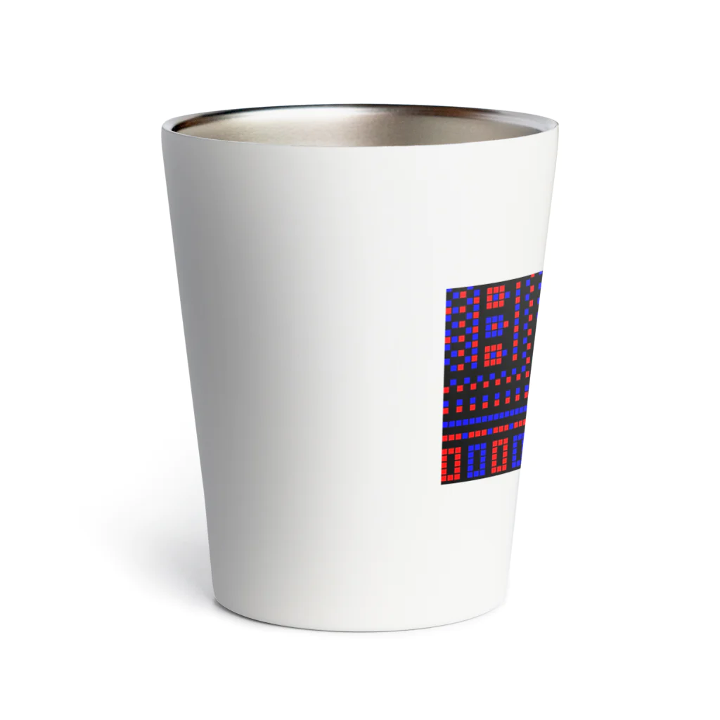 月澄狸の黒と青と赤の、ゲーム画面っぽいドット絵 Thermo Tumbler