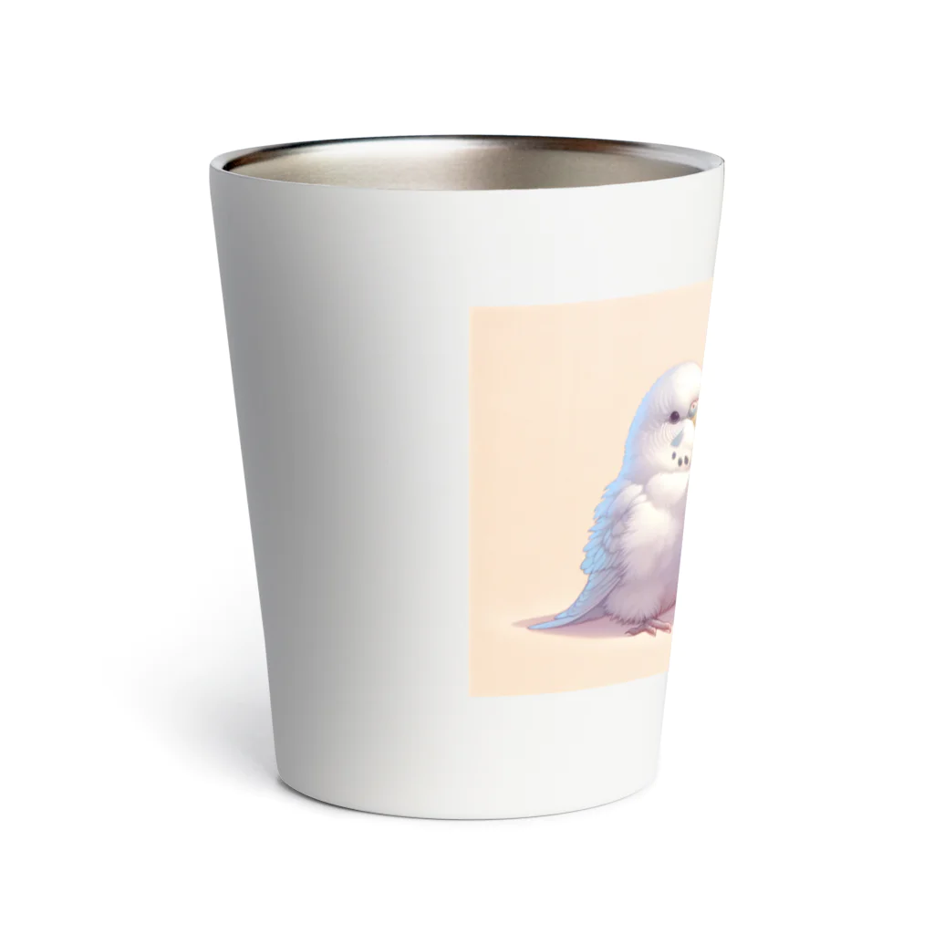 ちゅんちゅんショップの白いセキセイインコ Thermo Tumbler