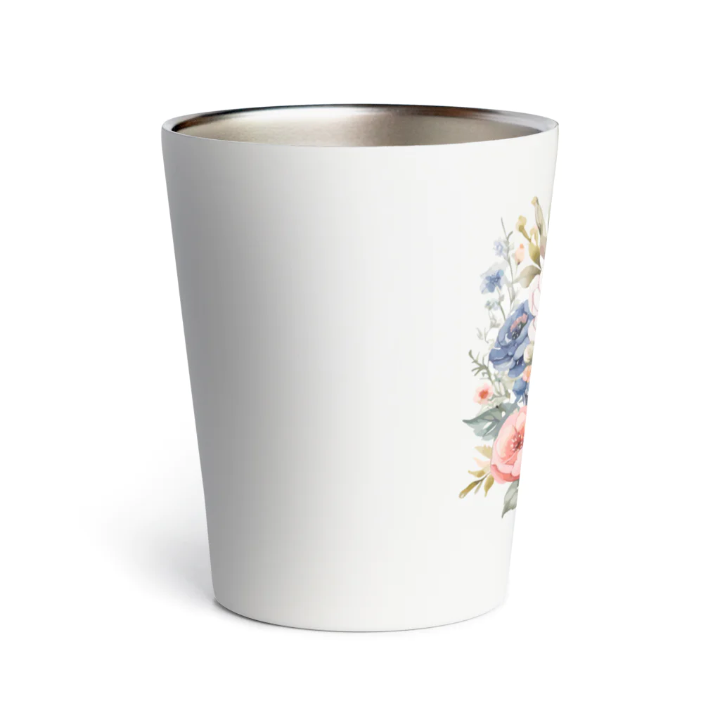 ファンシーTシャツ屋のパステルカラーの花束 Thermo Tumbler