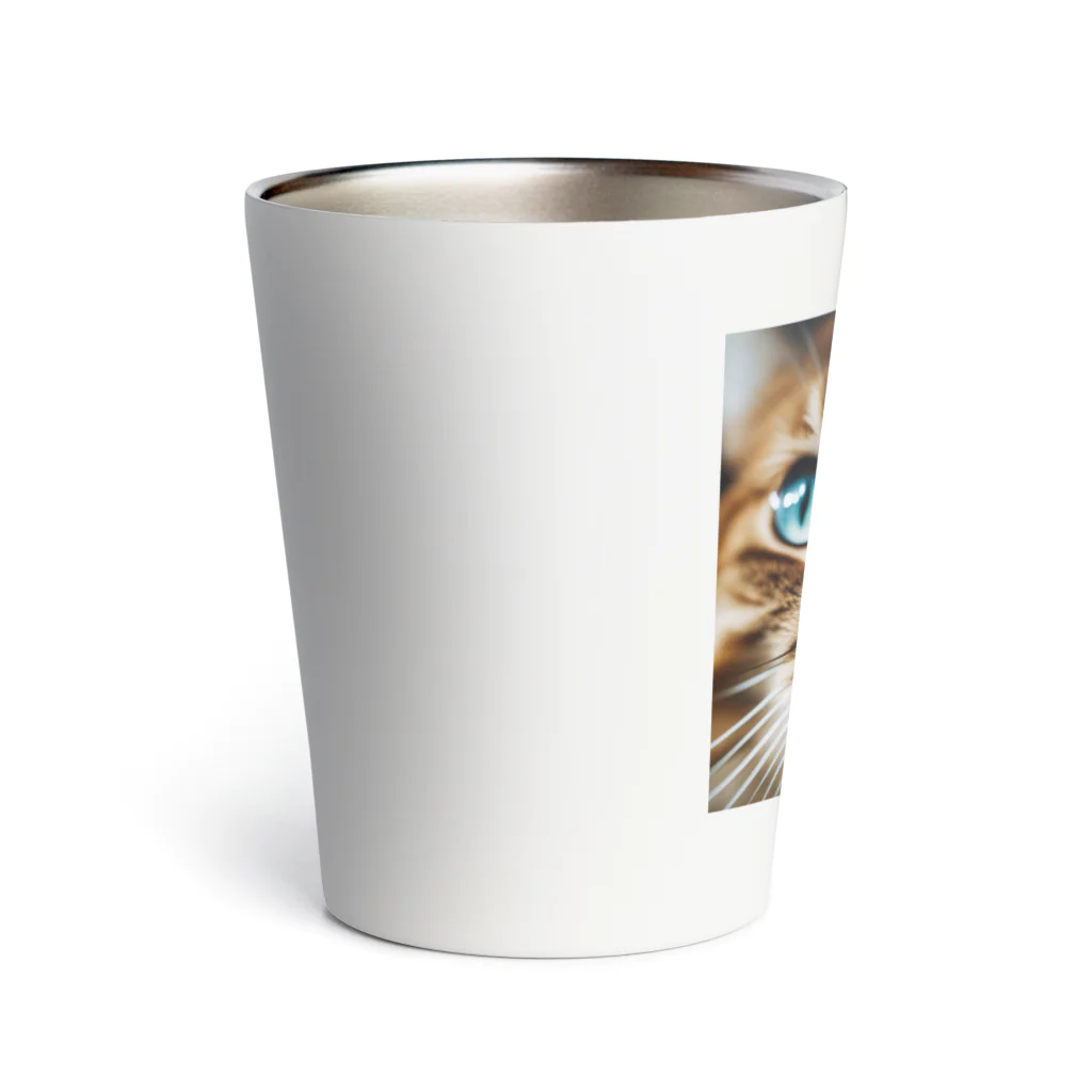 しんの考え事している猫 Thermo Tumbler