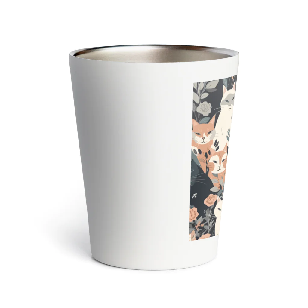 にょらやま堂のmodern cat's Thermo Tumbler