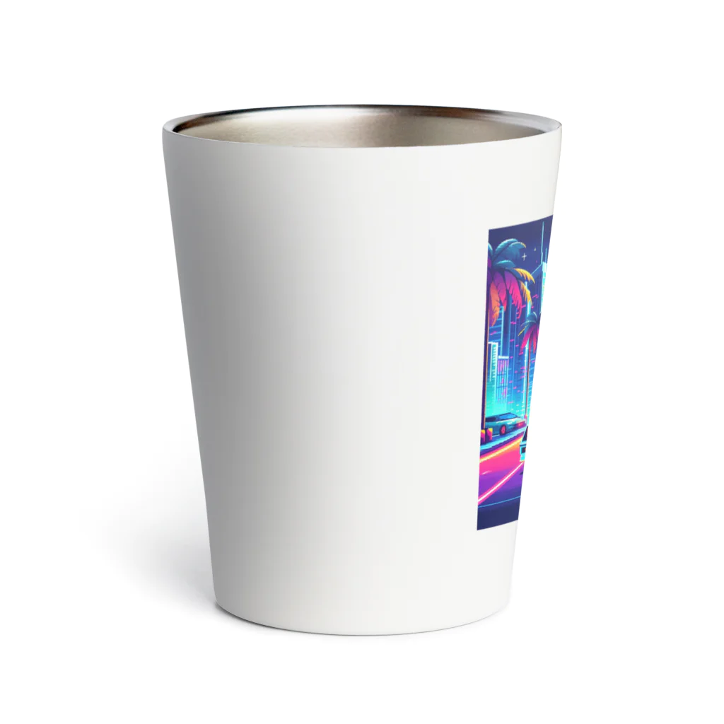 お茶目なドット絵のドッド絵車 Thermo Tumbler