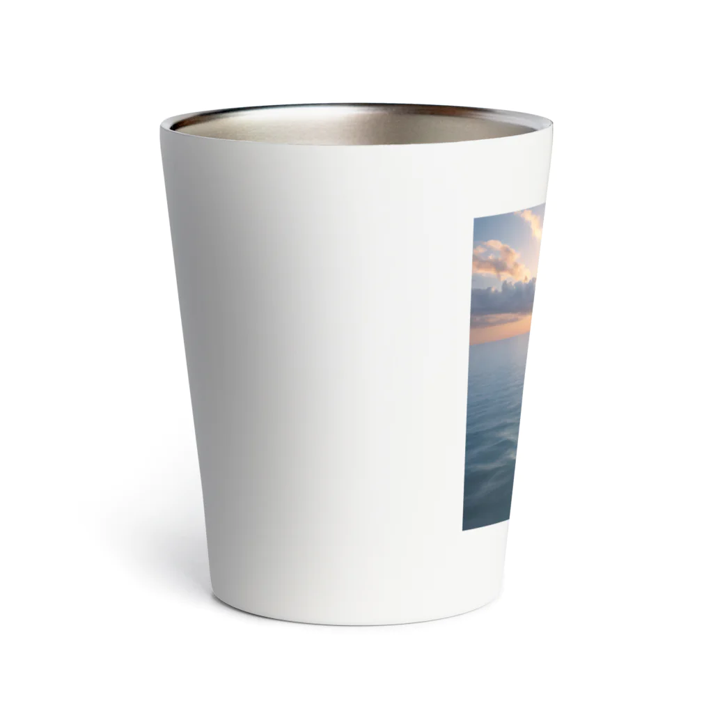 ai美女ショップの夕日とイルカ🐬🌅 Thermo Tumbler