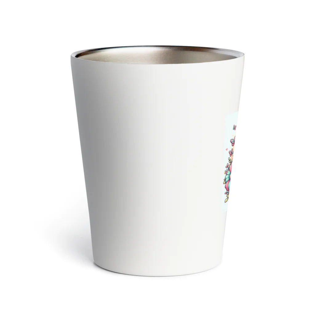 cc-akの可愛いいねこが目を輝かせています！ Thermo Tumbler